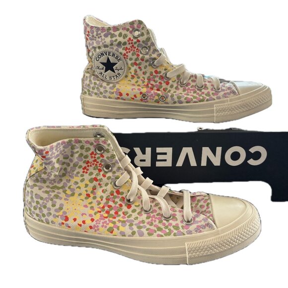 Converse Chuck Taylor High Tops Size 8 Egret Multi-Color Never Been Worn - Picture 3 of 3